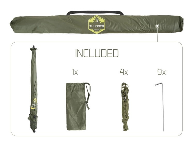 Parasol z boczną ścianką Delphin THUNDER FullWALL 250cm 4/4 8586018507912 101003317 Karpiowe Graty - Zdjęcie 7