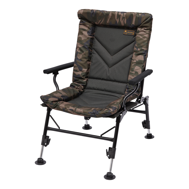 Prologic Avenger Comfort Camo Chair With Armrests &amp; Covers 140 kg - krzesło karpiowe 5706301650467 Karpiowe Graty - Zdjęcie 1