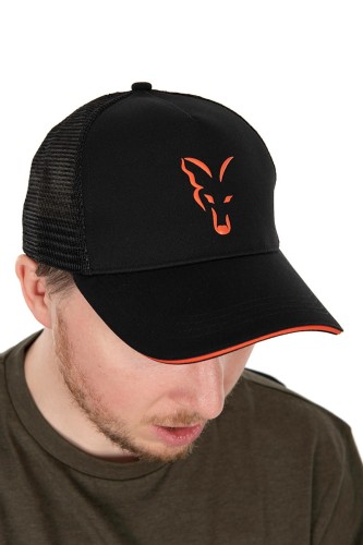 Fox FOX COLLECTION TRUCKER CAP BLACK &amp; ORANGEFox Collection trucker B/O  CHH017 Karpiowe Graty - Zdjęcie 2