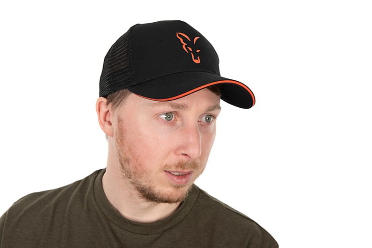 Fox FOX COLLECTION TRUCKER CAP BLACK &amp; ORANGEFox Collection trucker B/O  CHH017 Karpiowe Graty - Zdjęcie 4
