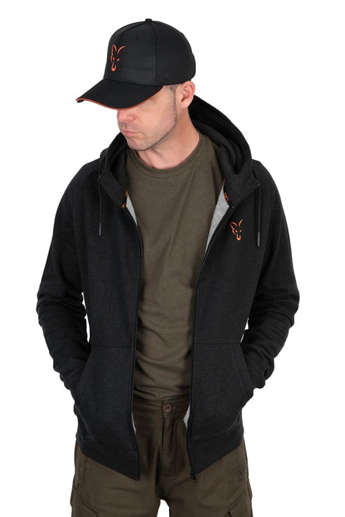 Fox FOX COLLECTION LW HOODY BLACK &amp; ORANGEFox Collection LW Hoody - B/O - 2XL  CCL194 Karpiowe Graty - Zdjęcie 2