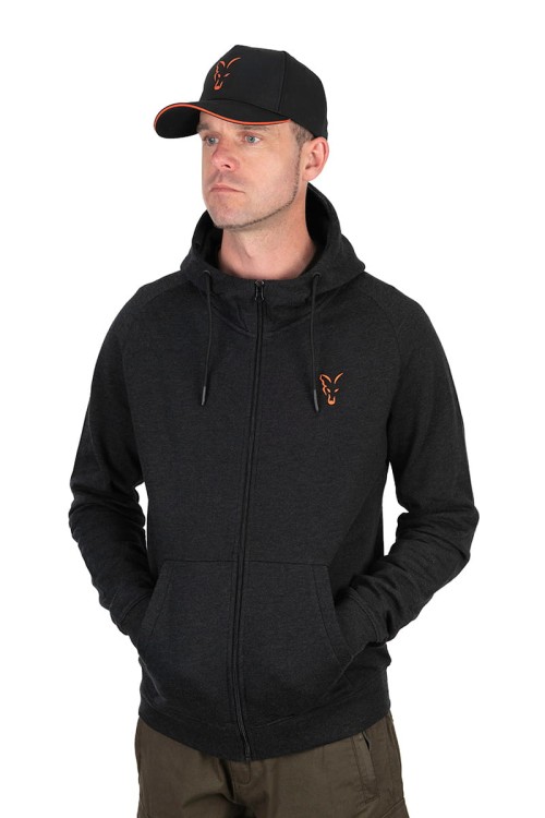 Fox FOX COLLECTION LW HOODY BLACK &amp; ORANGEFox Collection LW Hoody - B/O - XL  CCL193 Karpiowe Graty - Zdjęcie 4