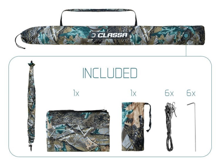 Parasol z boczną ścianką Delphin CLASSA CAMO 250cm 3/4 8586018508988 101003319 Karpiowe Graty - Zdjęcie 7