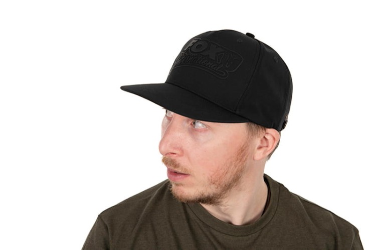 Fox FLAT PEAK CAP Black / Camo Snapback hat  CHH029 Karpiowe Graty - Zdjęcie 6