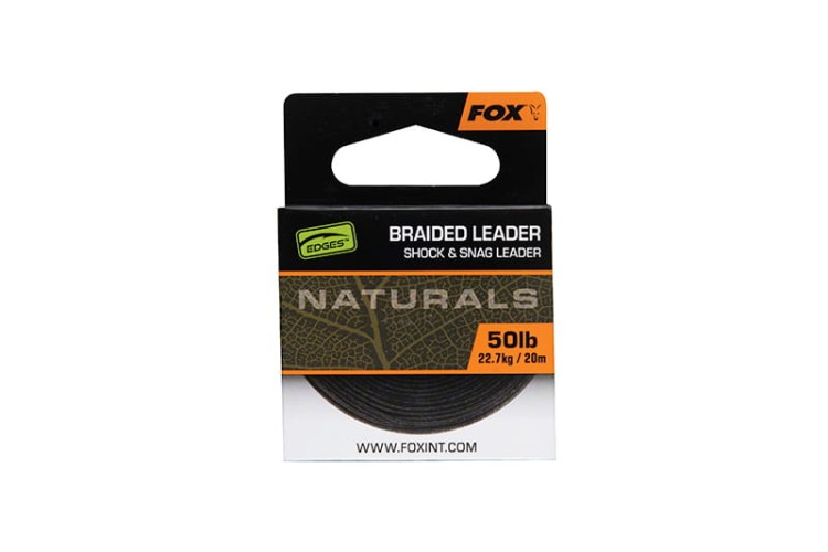 Fox FOX EDGES™ NATURALS BRAIDED LEADERNaturals Braided Leader x20M 50lb/22.7kg  CAC820 Karpiowe Graty - Zdjęcie 7