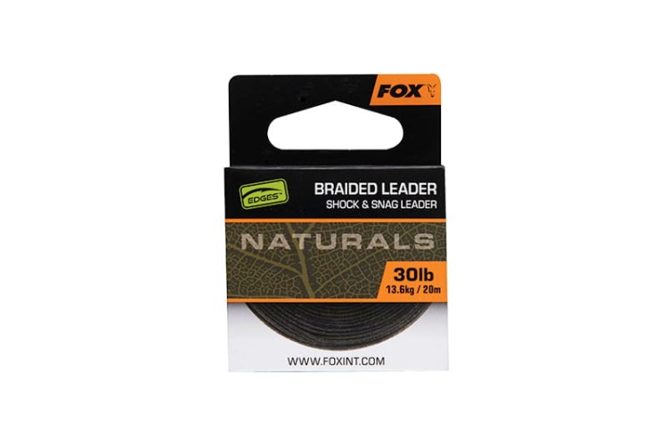 Fox FOX EDGES™ NATURALS BRAIDED LEADERNaturals Braided Leader x20M 30lb/13.6kg  CAC818 Karpiowe Graty - Zdjęcie 9