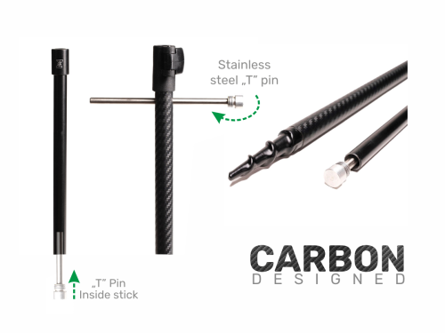 Zfish ZFISH Podpórka Carbon z wiertłem Długość 60-110cm 8506256096559 ZF-6559 Karpiowe Graty - Zdjęcie 1
