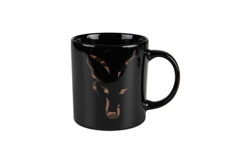 Fox FOX BLACK &amp; CAMO HEAD CERAMIC MUGFox Black and Camo Head Ceramic Mug  CCW024 Karpiowe Graty - Zdjęcie 1