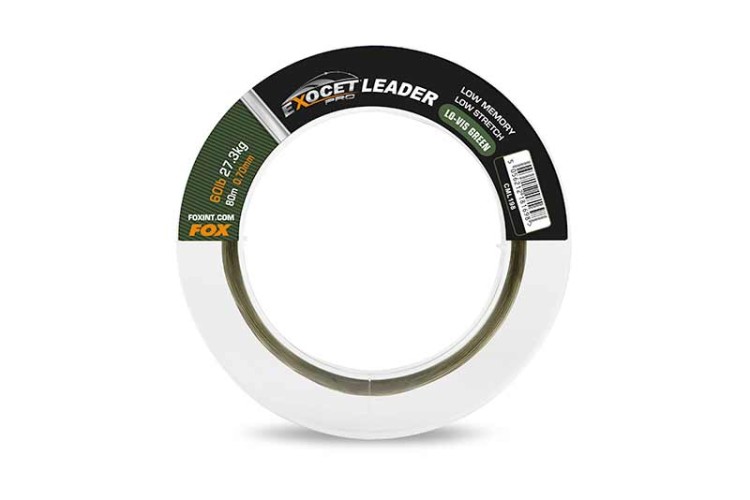 Fox FOX EXOCET PRO LEADERExocet Pro (Low vis green) Leader 60lb (27.3kg) 0.70mm x 80m  CML198 Karpiowe Graty - Zdjęcie 2