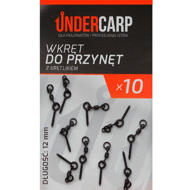 Undercarp Wkręt do Przynęt z Krętlikiem 12 mm  Karpiowe Graty - Zdjęcie 3