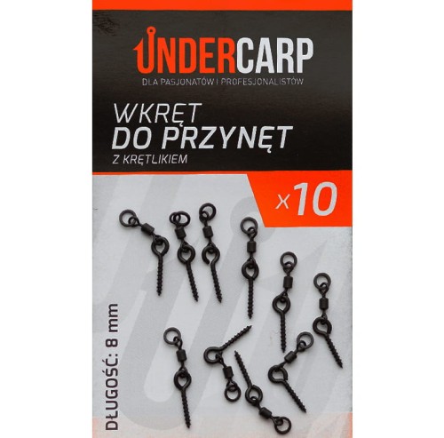 Undercarp Wkręt do Przynęt z Krętlikiem 8 mm  Karpiowe Graty - Zdjęcie 3