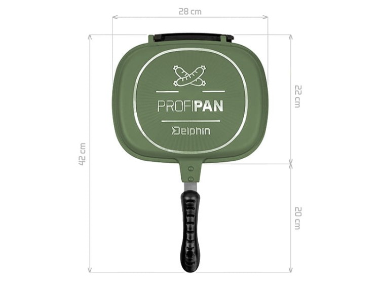 Patelnia Delphin ProfiPAN Green 22x28x7cm 8586018513227 101004335 Karpiowe Graty - Zdjęcie 6