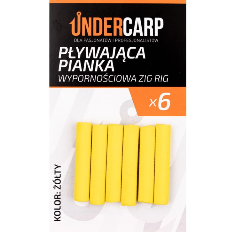 Undercarp Pływająca Pianka Wypornościowa Zig Rig Żółta 5902721601991 Karpiowe Graty - Zdjęcie 1