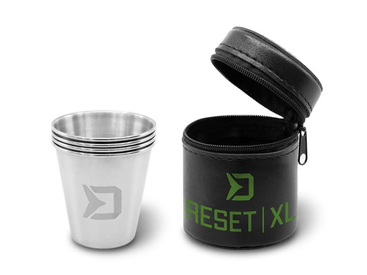 Zestaw kieliszków ze stali nierdzewnej Delphin RESET XL 4v1 4x70ml 8586018513913 101004381 Karpiowe Graty - Zdjęcie 3