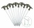 Zfish ZFISH Bivvy Peg Set 25cm/10pcs 8508158017663 ZF-7663 Karpiowe Graty - Zdjęcie 1