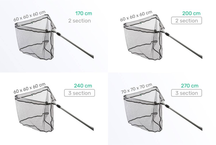 Zfish ZFISH Podbierak Landing Net ZFX Rubber Mesh Długość 200cm 8508158013764 ZF-3764 Karpiowe Graty - Zdjęcie 3