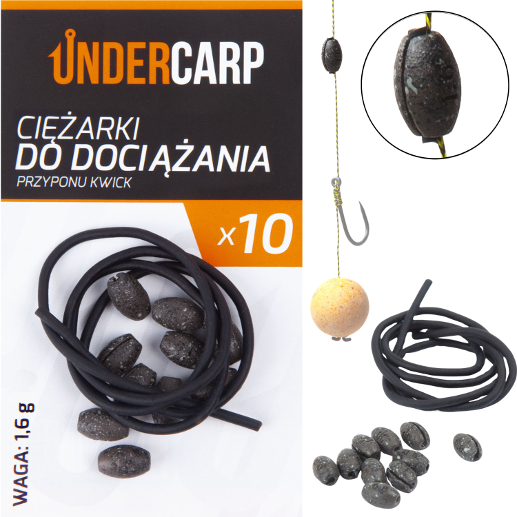 Undercarp Ciężarki do dociążania przyponu Kwick 1,6 g  5902721608389 UC717 Karpiowe Graty - Zdjęcie 7