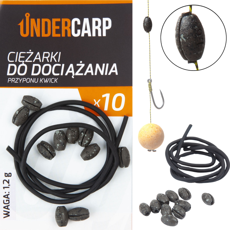 Undercarp Ciężarki do dociążania przyponu Kwick 1,2 g  5902721608372 UC716 Karpiowe Graty - Zdjęcie 7