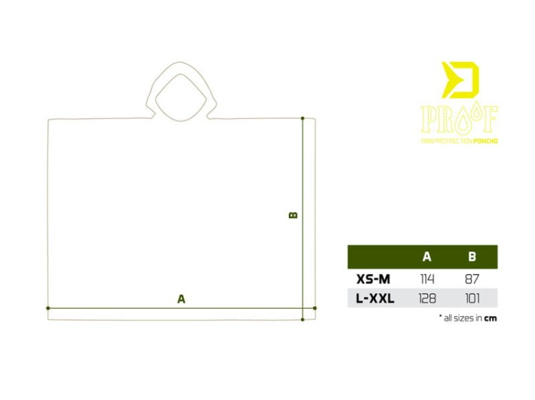 Wodoodporna peleryna Delphin PROOF Poncho XS-M 8586018525367 101005314 Karpiowe Graty - Zdjęcie 1