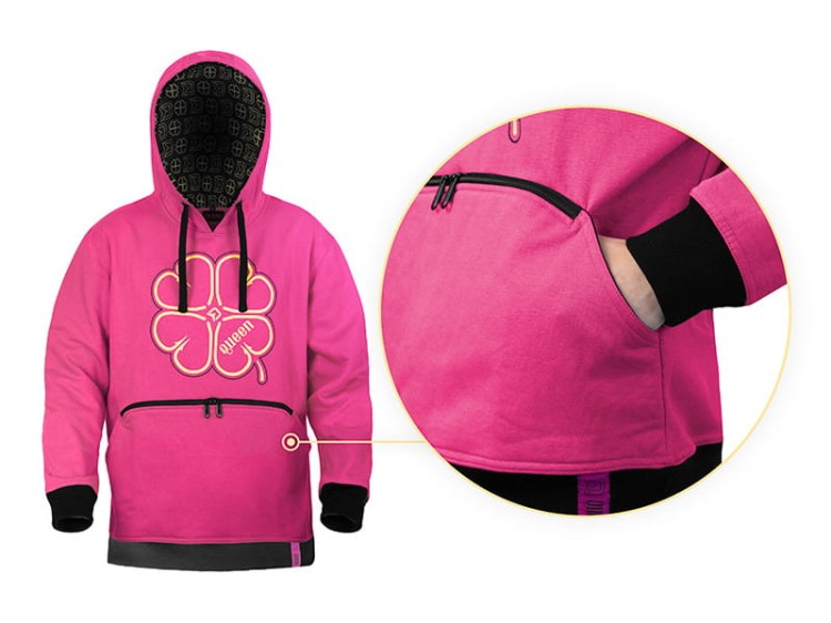 Bluza z kapturem Delphin QUEEN 4Love L 8586018521086 101004904 Karpiowe Graty - Zdjęcie 2