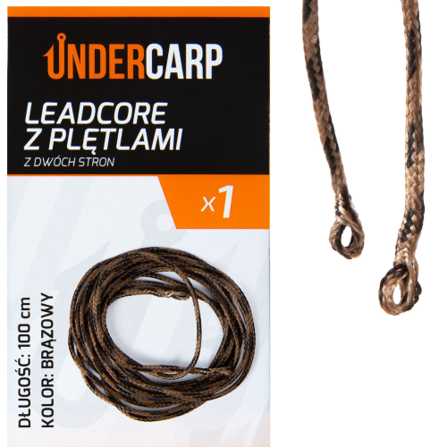 Undercarp Leadcore z plętlami z dwóch stron brązowy 100 cm  5902721608341 UC713 Karpiowe Graty - Zdjęcie 2