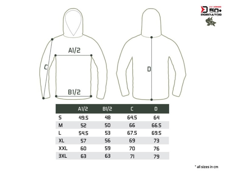 Bluza z kapturem Delphin UV ARMOR 50+ Predator XXXL 8586018527408 101005496 Karpiowe Graty - Zdjęcie 2