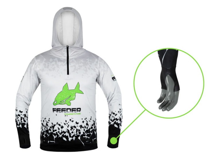 Bluza z kapturem Delphin UV ARMOR 50+ Reaxe S 8586018527415 101005497 Karpiowe Graty - Zdjęcie 5