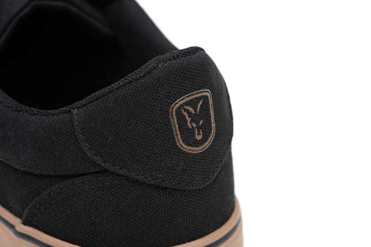 Fox FOX BLACK CANVAS SHOEFox Black canvas shoe = sz 12 / 46  CFW221 Karpiowe Graty - Zdjęcie 5