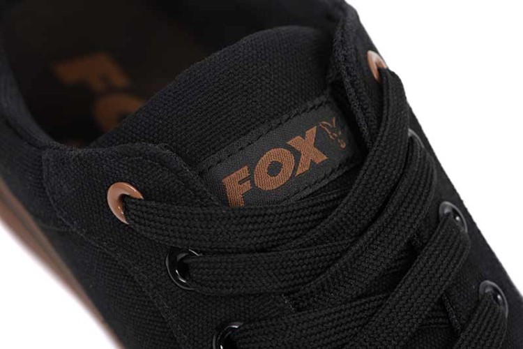 Fox FOX BLACK CANVAS SHOEFox Black canvas shoe = sz 12 / 46  CFW221 Karpiowe Graty - Zdjęcie 6
