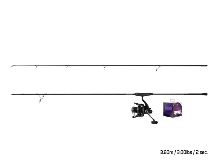 Zestaw karpiowy Delphin CorsaBLACK NERO 360cm/2 części + 8T + 0,30mm 8585066521901 101006409 Karpiowe Graty - Zdjęcie 3