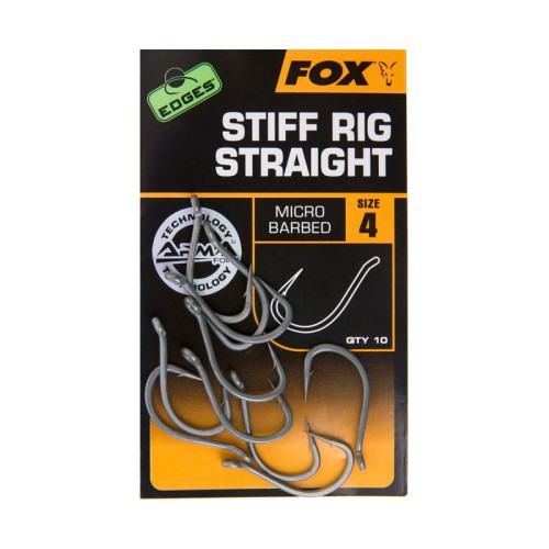 Fox Edges Stiff Rig Straight Size 4 - haki karpiowe  Karpiowe Graty - Zdjęcie 3