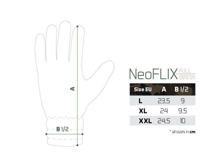 Ocieplane rękawice neoprenowe Delphin NeoFLIX Banx XXL 8585066521888 101006407 Karpiowe Graty - Zdjęcie 10