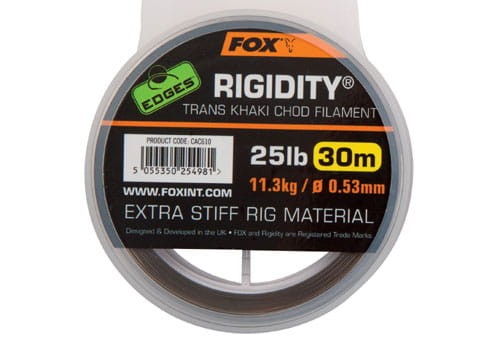Fox Edges Rigidity Trans Khaki 30 lb / 0,57mm / 30m - materiał przyponowy do chod riga 5055350254998 Karpiowe Graty - Zdjęcie 1
