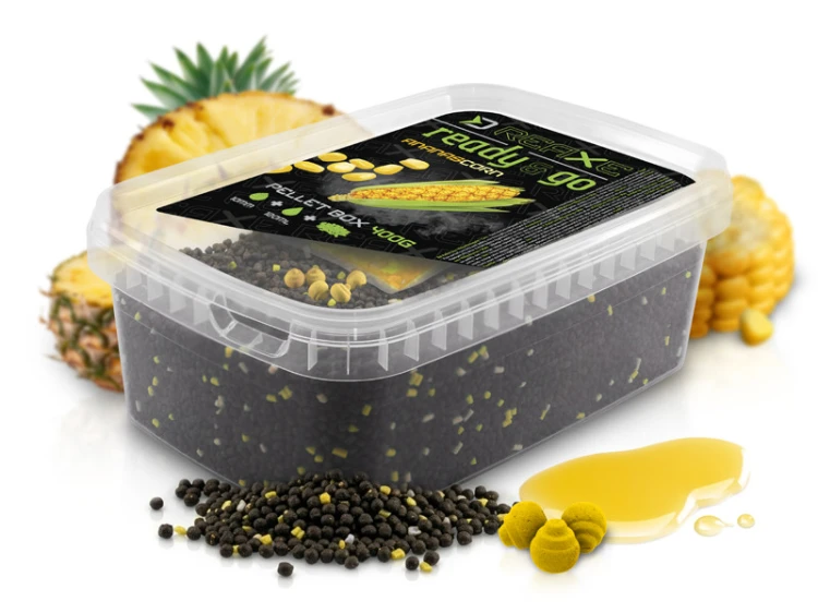 Pellet box Delphin Reaxe READY&GO Kukurydza–Ananas / 400g 8585066522601 101006479 Karpiowe Graty - Zdjęcie 9