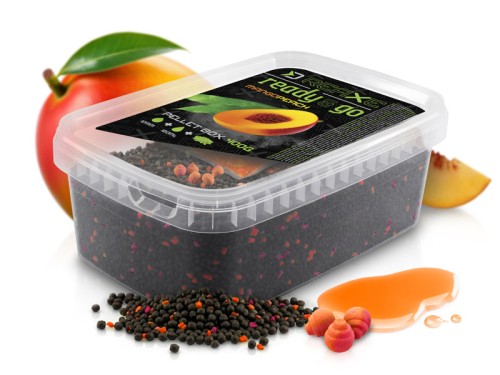 Pellet box Delphin Reaxe READY&GO Mango–Brzoskwinia / 400g 8585066522595 101006478 Karpiowe Graty - Zdjęcie 9