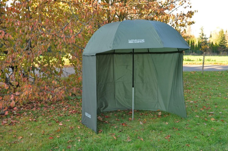 Mivardi Umbrella Green PVC + Side Cover - parasol karpiowy  Karpiowe Graty - Zdjęcie 14