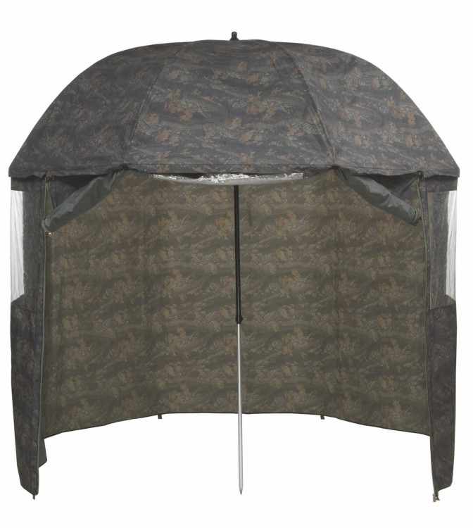Mivardi Umbrella Camou PVC + Full Cover - parasol karpiowy M-AUSC250FC Karpiowe Graty - Zdjęcie 2