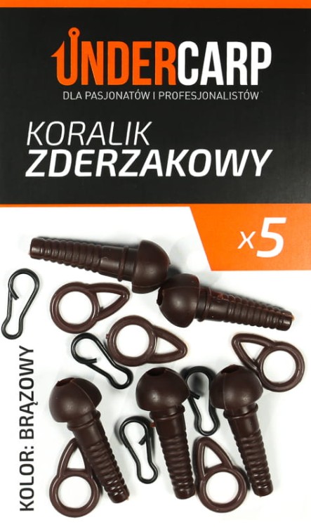 Undercarp Koralik Zderzakowy - (brązowy) UC118 Karpiowe Graty - Zdjęcie 2
