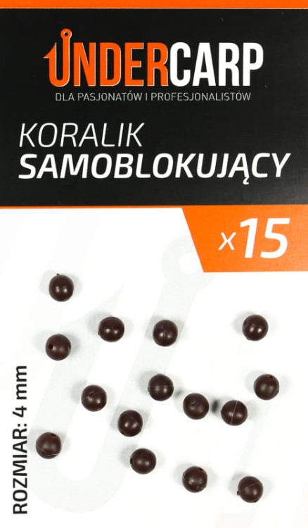 Undercarp Koralik Samoblokujący - rozmiar 4 mm (brązowy) 5902721601175 Karpiowe Graty - Zdjęcie 1