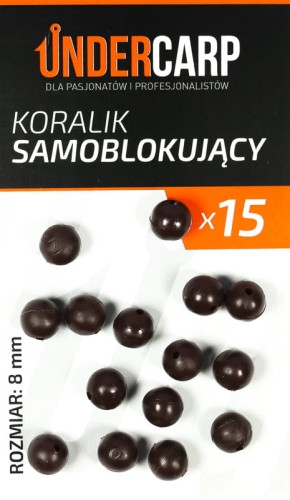 Undercarp Koralik Samoblokujący - rozmiar 8 mm (brązowy) 5902721601120 Karpiowe Graty - Zdjęcie 1
