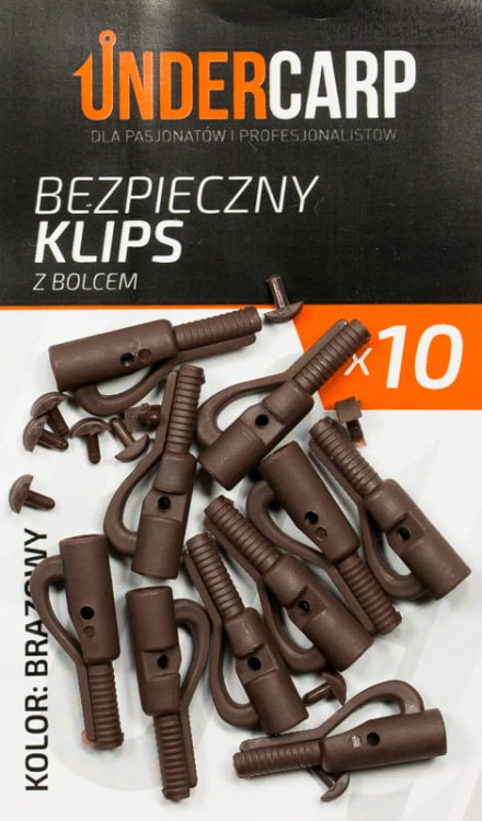 Undercarp Bezpieczny Klips z Bolcem (brązowy)  Karpiowe Graty - Zdjęcie 3