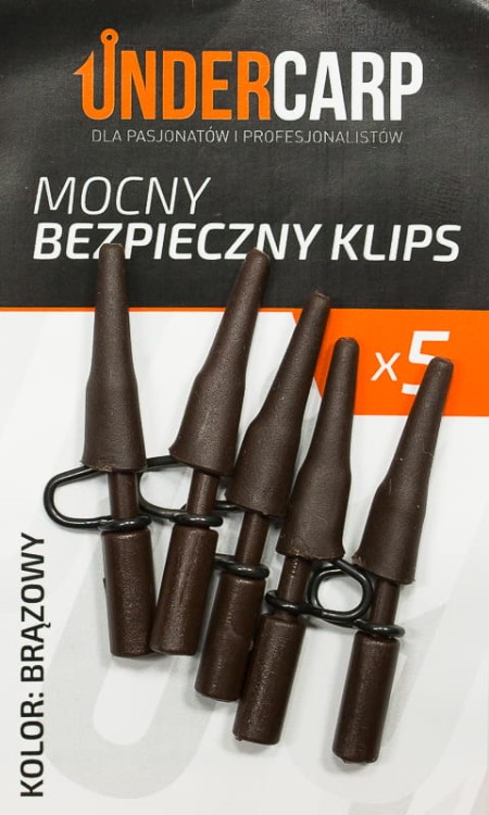 Undercarp Mocny Bezpieczny Klips (brązowy)  Karpiowe Graty - Zdjęcie 4