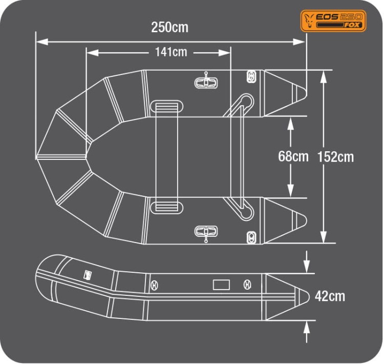 Fox Eos 250 Boat Slat Floor - ponton wędkarski  Karpiowe Graty - Zdjęcie 3