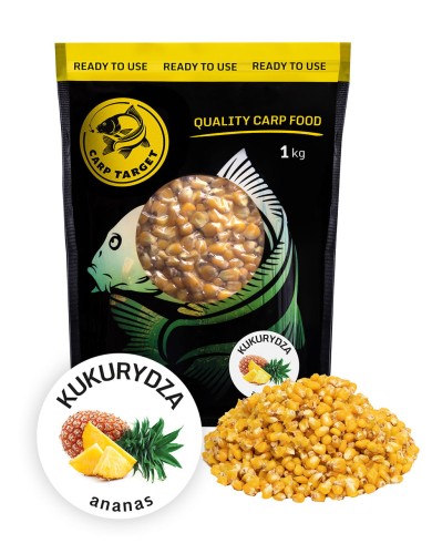 Carp Target Gotowa Kukurydza Wędkarska Ananas Zanęta / 1 kg 5901111208031 Karpiowe Graty - Zdjęcie 1