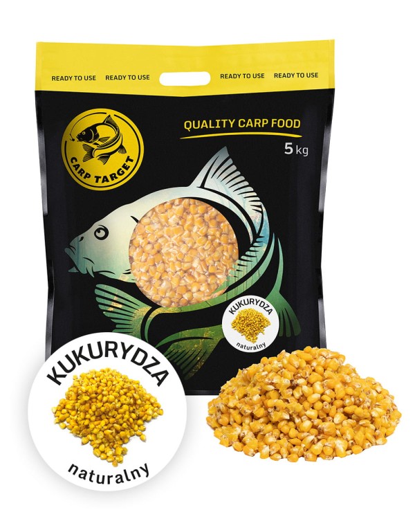 Carp Target Gotowa Kukurydza Wędkarska Naturalna Zanęta / 5 kg 5901111208109 Karpiowe Graty - Zdjęcie 1