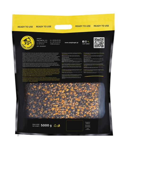 Carp Target MIX Ziaren Wędkarskich  Kukurydza Konopia Zanęta 5 kg 5901111208208 Karpiowe Graty - Zdjęcie 2