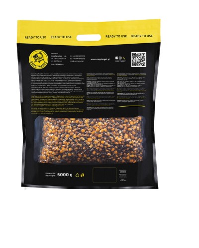 Carp Target MIX  Ziaren Wędkarskich  Kukurydza Orzech Tygrysi Konopia  Rzepik  Zanęta/ 5 kg 5901111208246 Karpiowe Graty - Zdjęcie 2