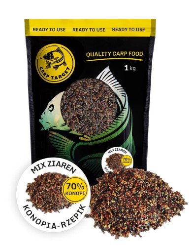 Carp Target MIX Ziaren Wędkarskich Konopia Rzepik 1 kg 5901111208093 Karpiowe Graty - Zdjęcie 1