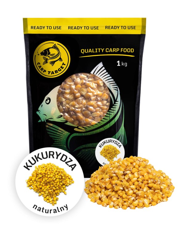 Carp Target Gotowa Kukurydza Wędkarska Naturalna Zanęta / 1 kg  Karpiowe Graty - Zdjęcie 1
