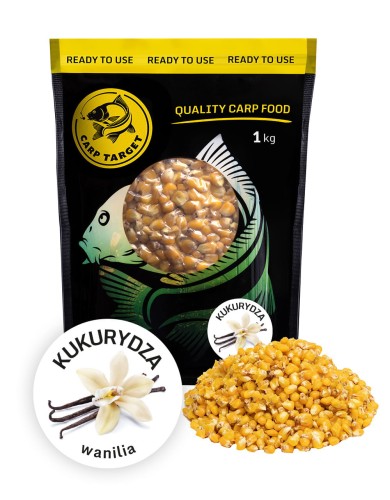 Carp Target Kukurydza Wędkarska Wanilia 1 kg 5901111208567 Karpiowe Graty - Zdjęcie 1